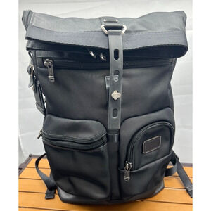 TUMI ALPHA BRAVO "Luke" Roll-Top Backpack Bag Silver Ballistic Nylon 223388RS2